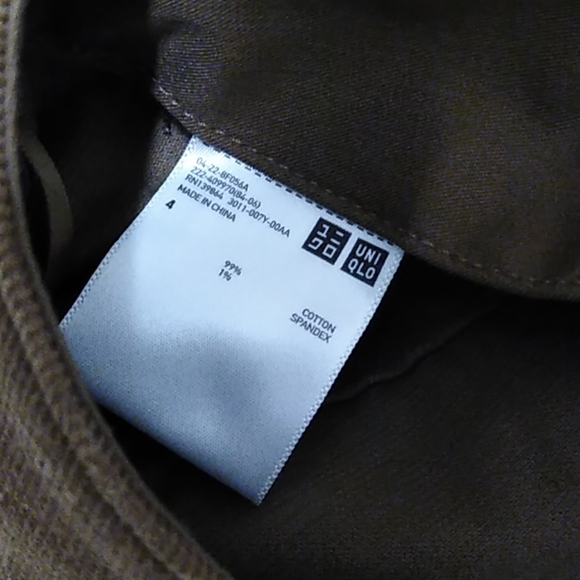 Uniqlo tan corduroy front button skirt - Picture 5 of 8